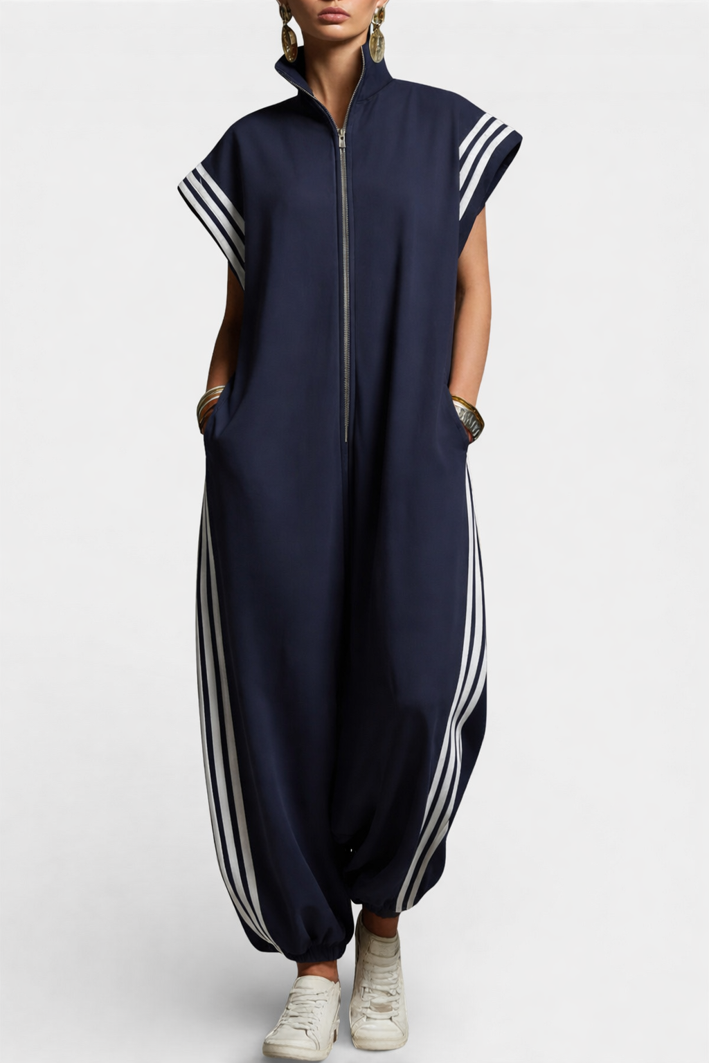 Valentina | Zip Neck Jumpsuit