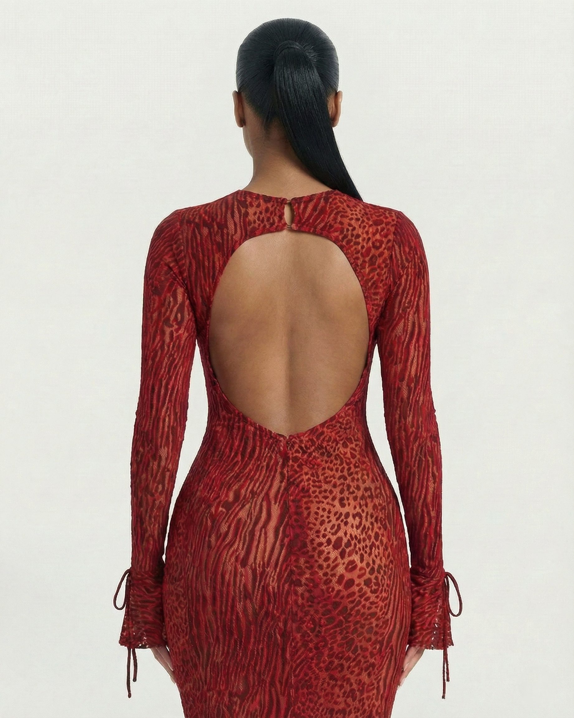 Scarlett Mesh Open Back Maxi Dress