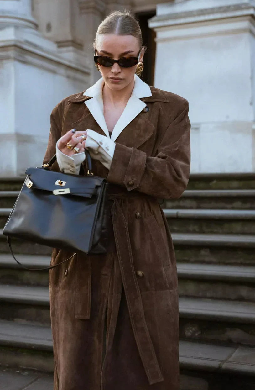 Aurrelia | Suede Trenchcoat