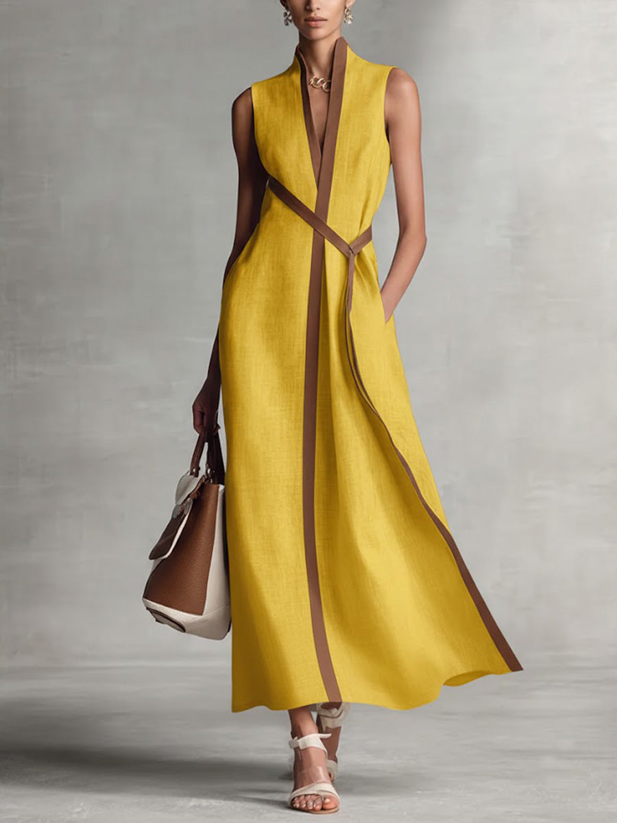 Bella™ | Elegant Linen Blend Maxi Dress