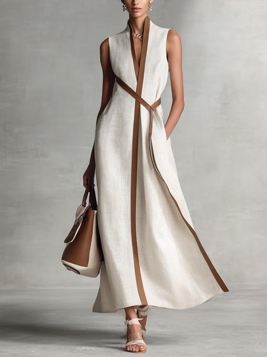 Bella™ | Elegant Linen Blend Maxi Dress