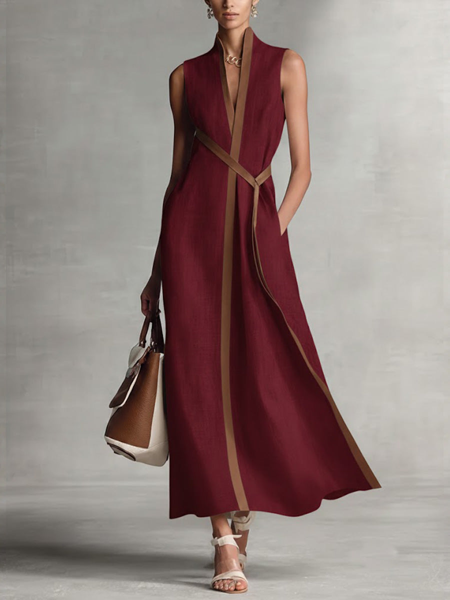 Bella™ | Elegant Linen Blend Maxi Dress