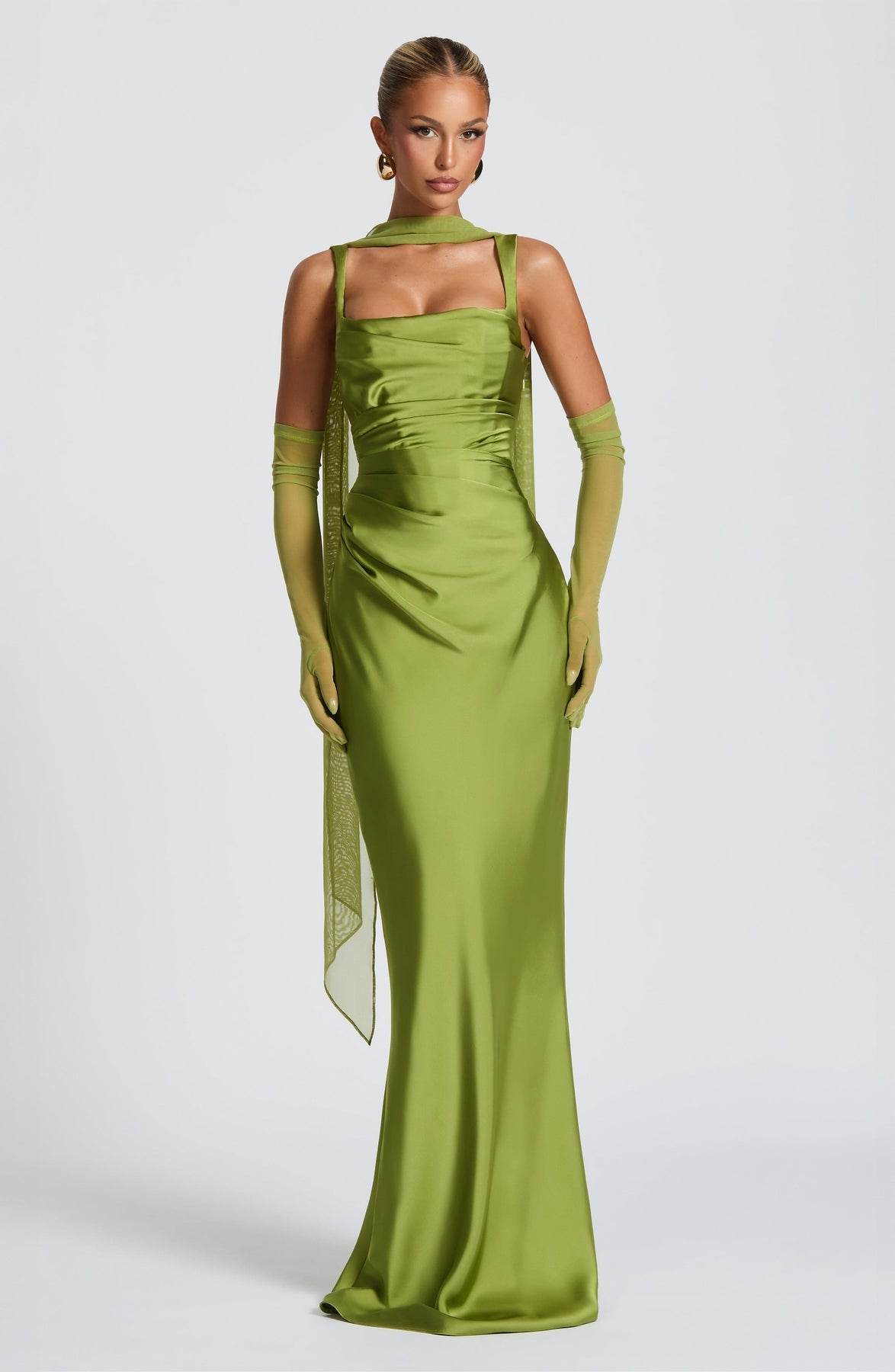 Calanthe Satin Maxi Dress