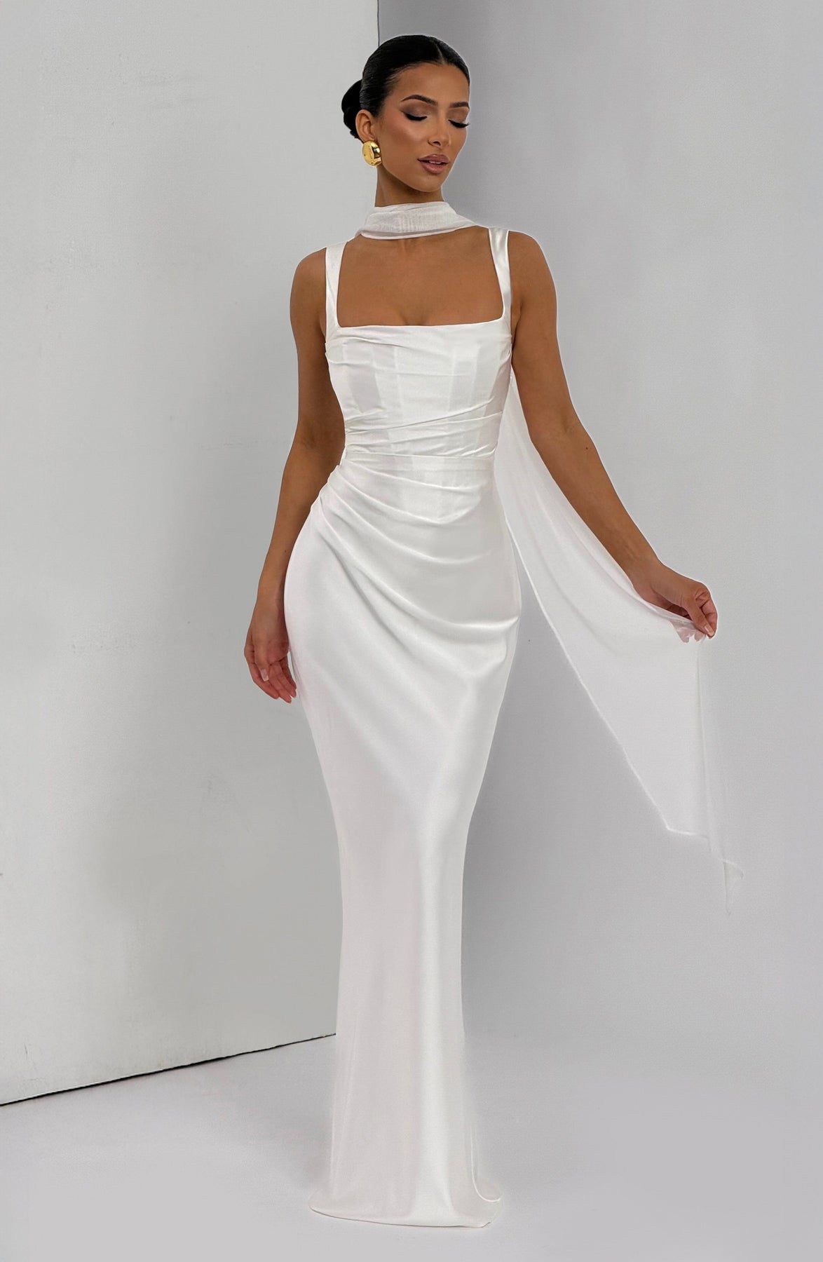 Calanthe Satin Maxi Dress