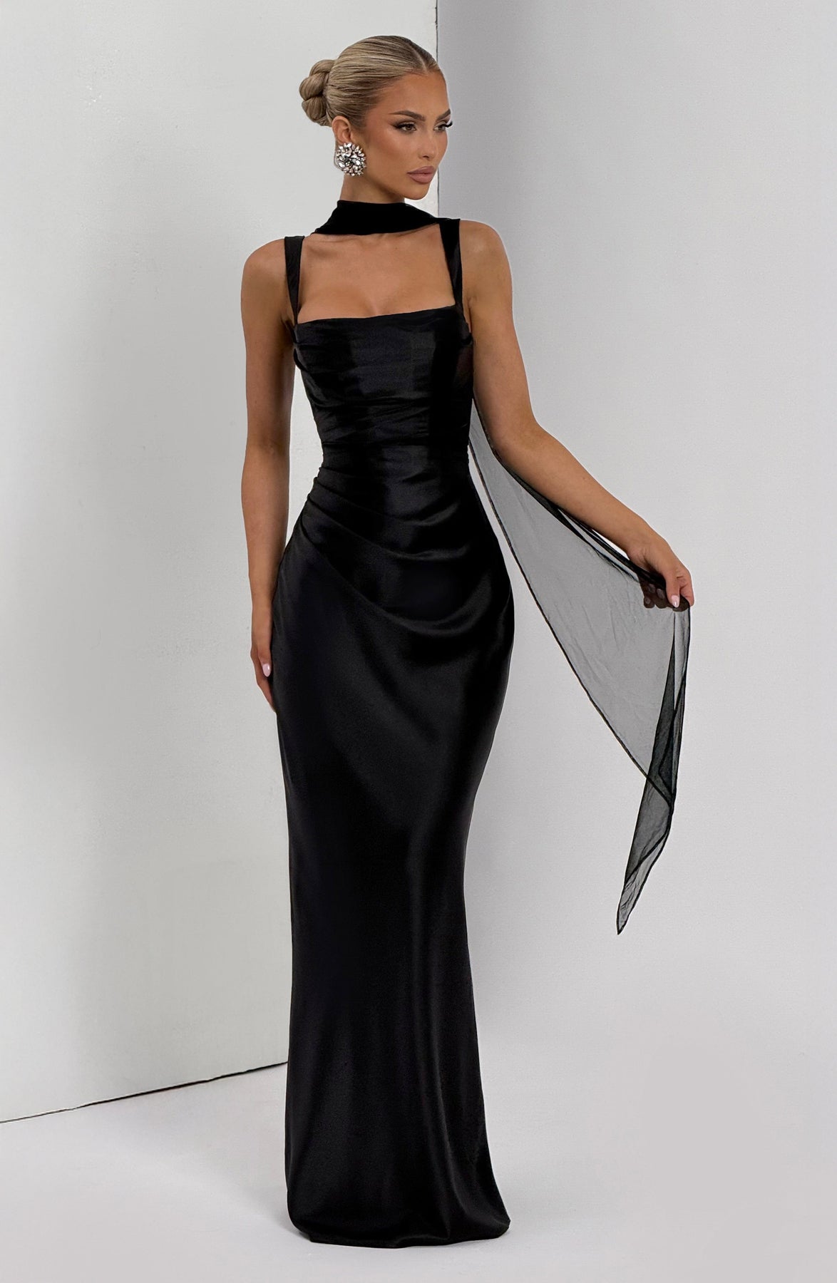 Calanthe Satin Maxi Dress