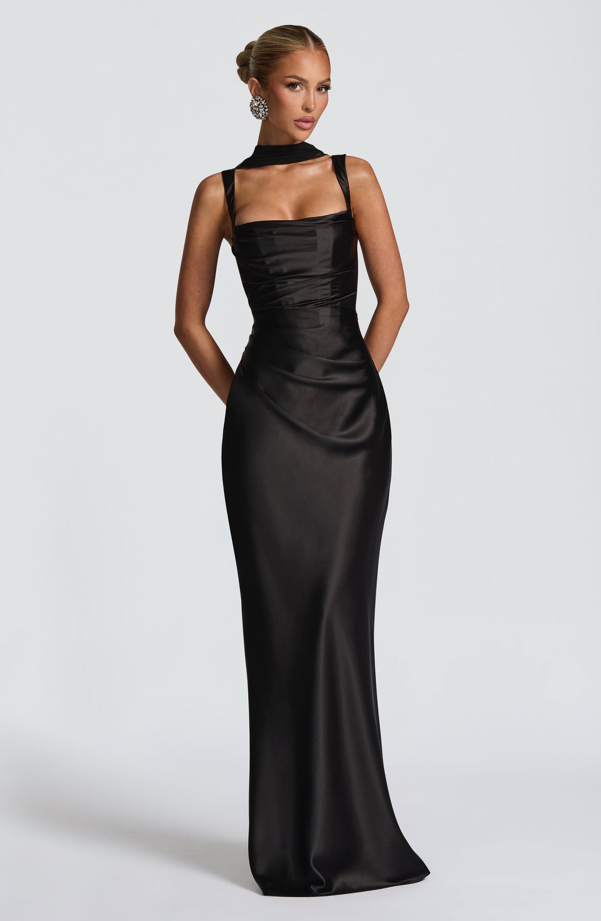 Calanthe Satin Maxi Dress
