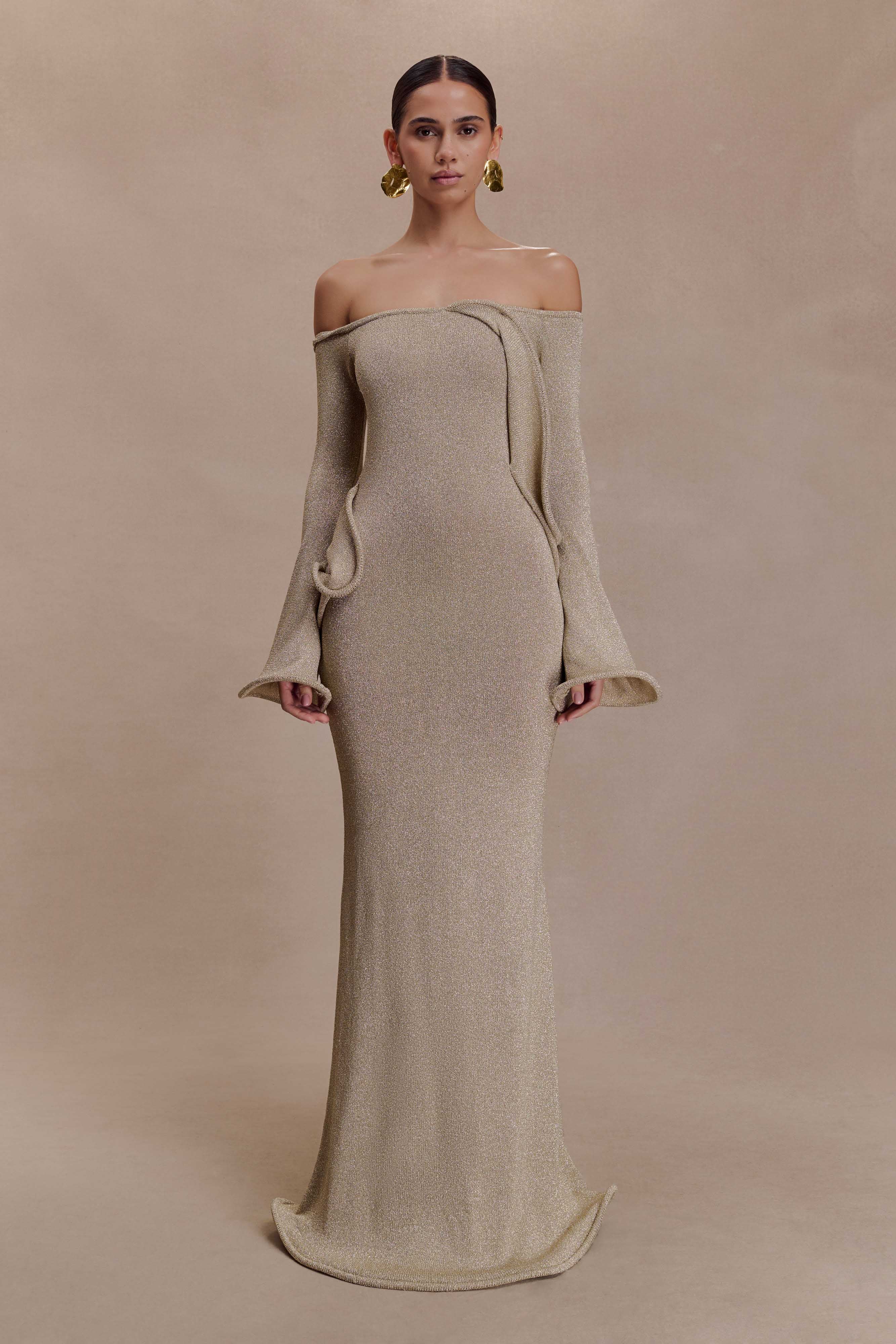 Sandrine Lurex Knit Maxi Dress