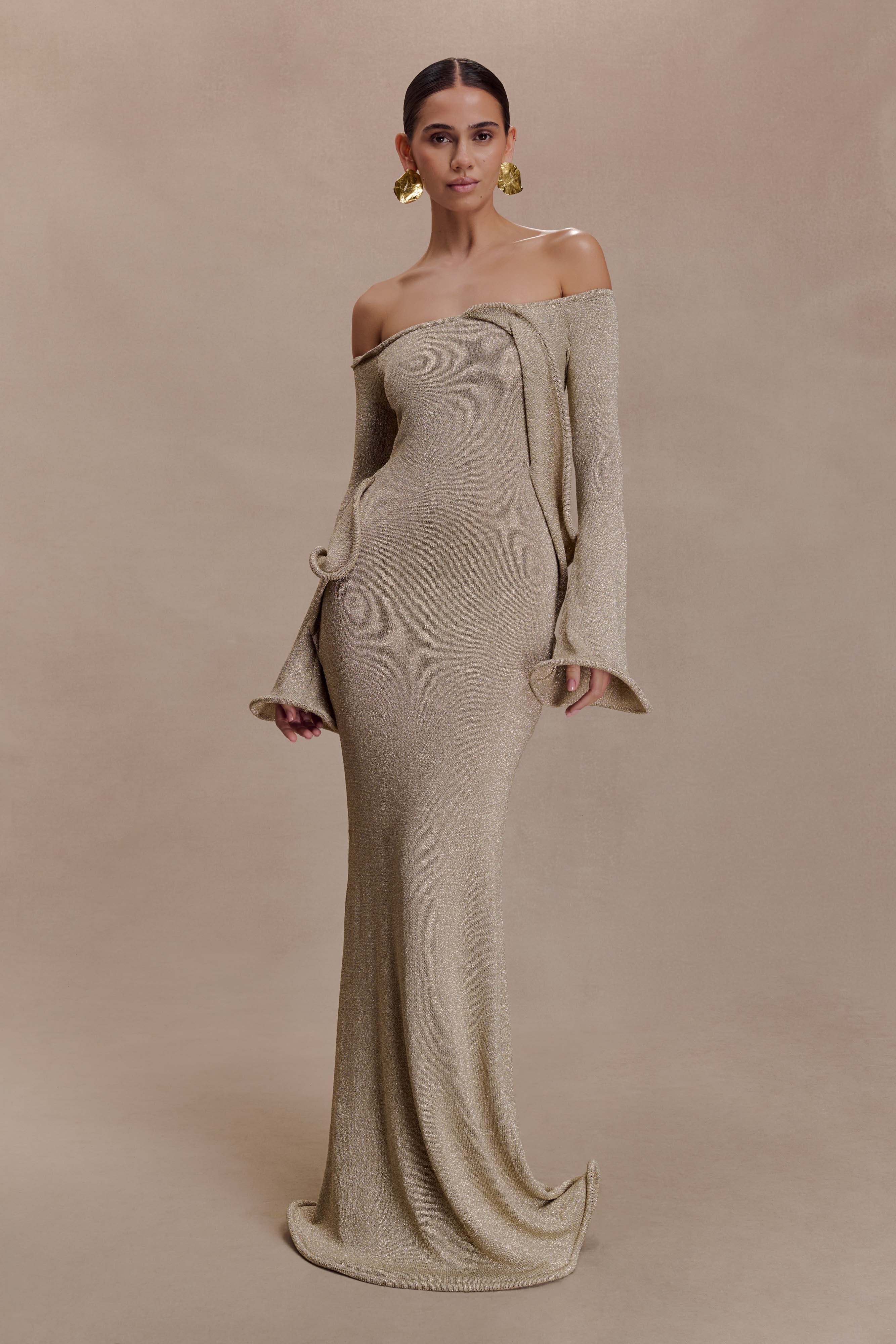 Sandrine Lurex Knit Maxi Dress