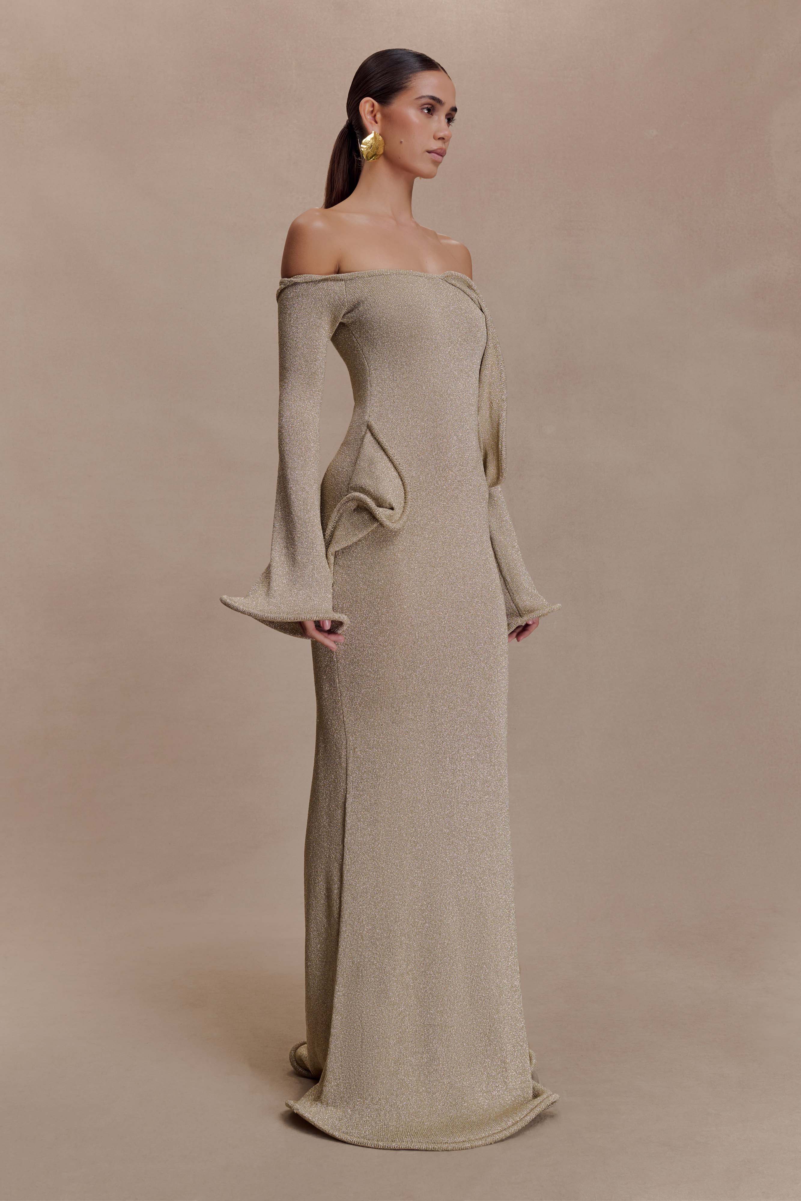 Sandrine Lurex Knit Maxi Dress