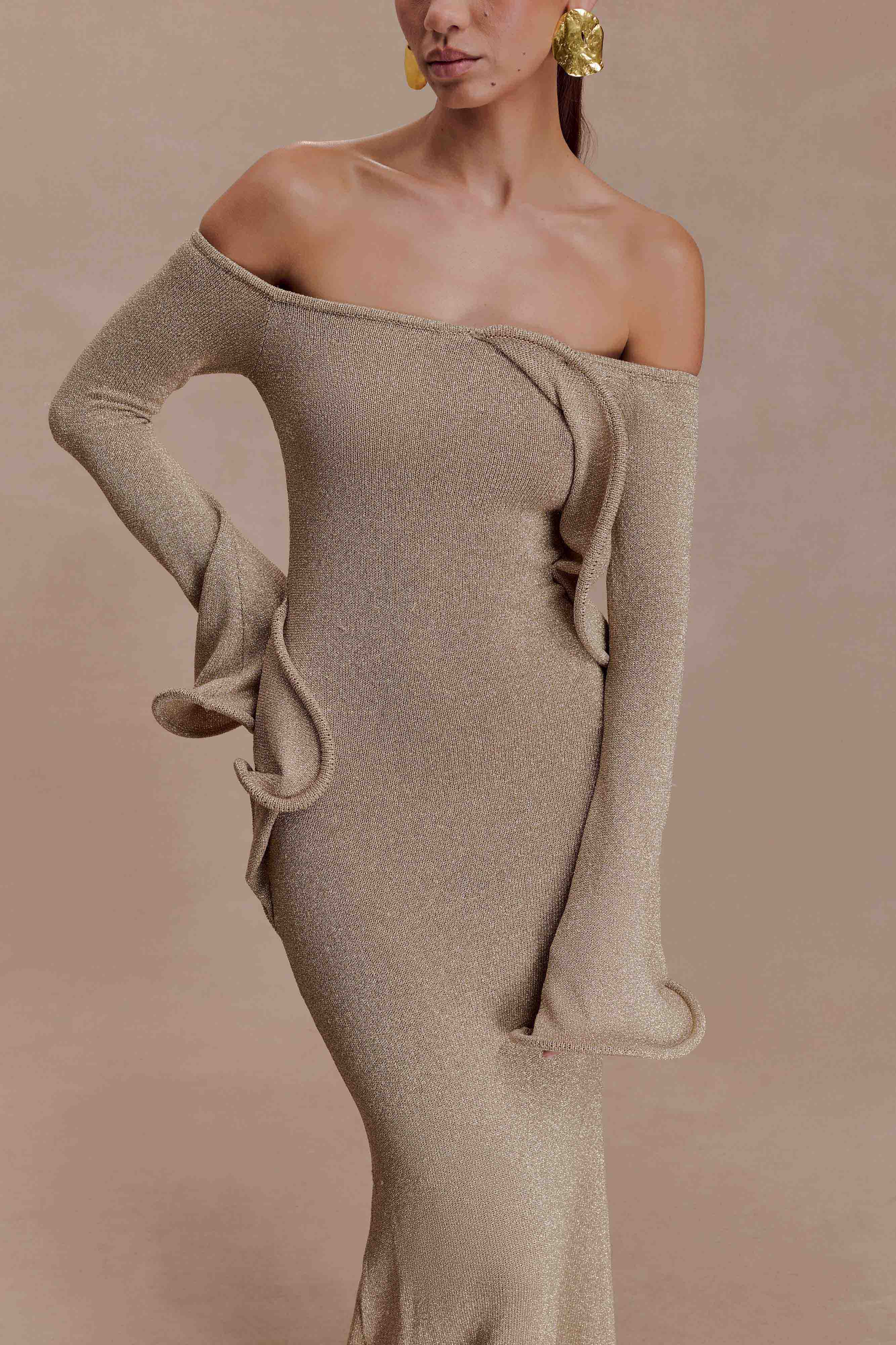 Sandrine Lurex Knit Maxi Dress