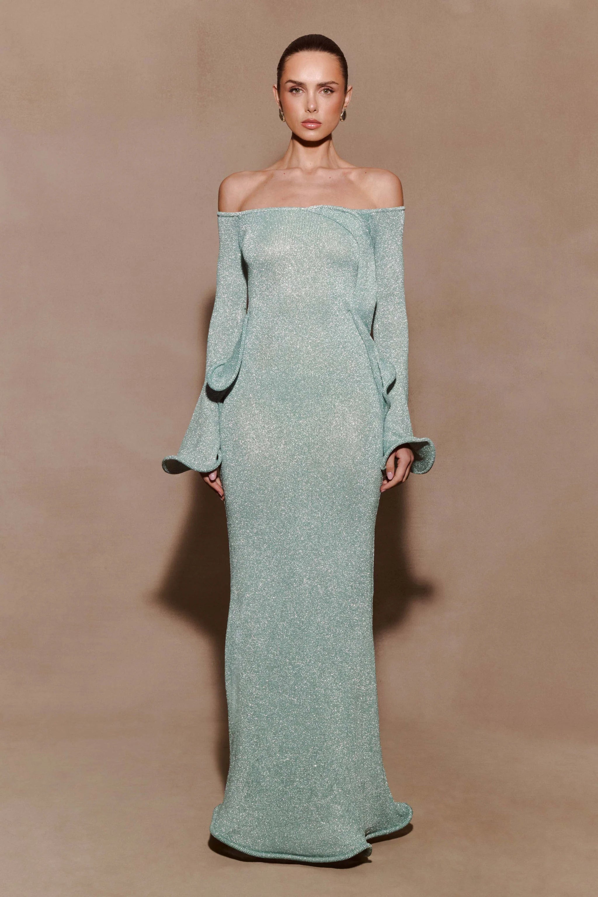 Sandrine Lurex Knit Maxi Dress