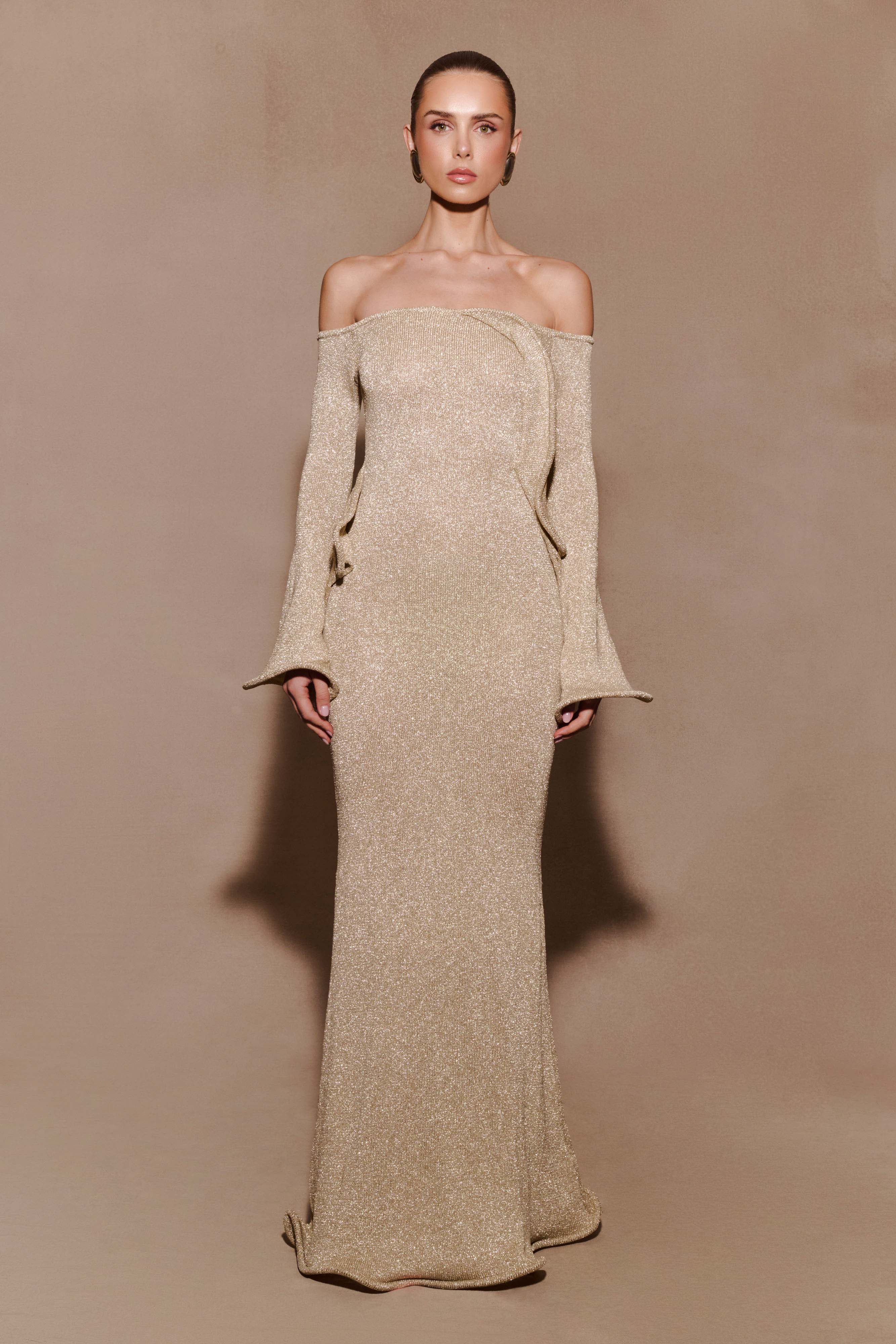 Sandrine Lurex Knit Maxi Dress