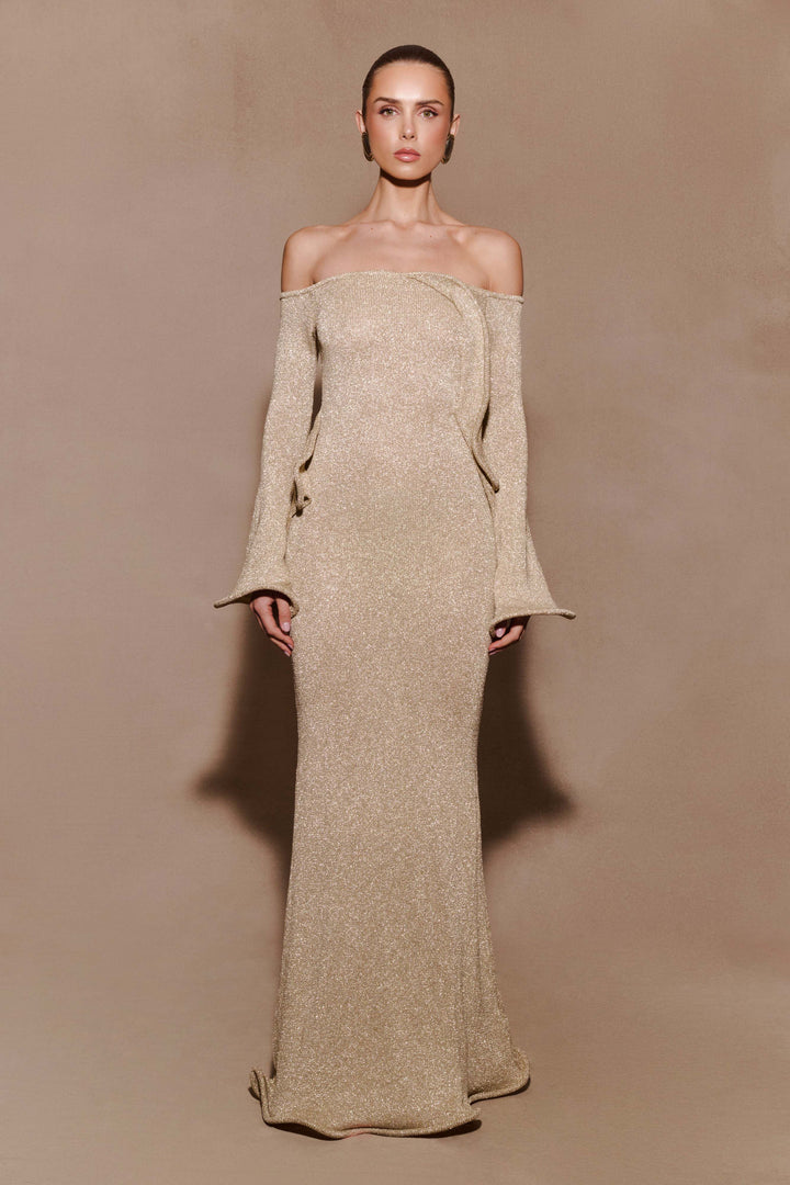 Sandrine Lurex Knit Maxi Dress