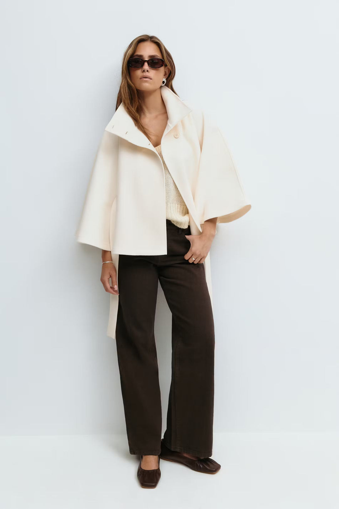 Aurrelia | Belted Cape Jacket