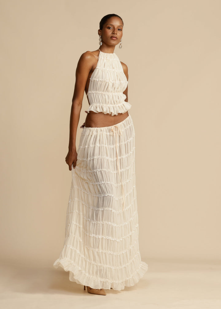 Delina Ruffle Two-Piece Set