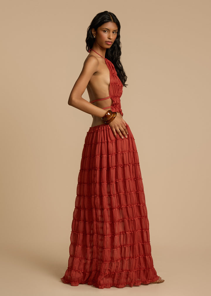 Delina Ruffle Two-Piece Set