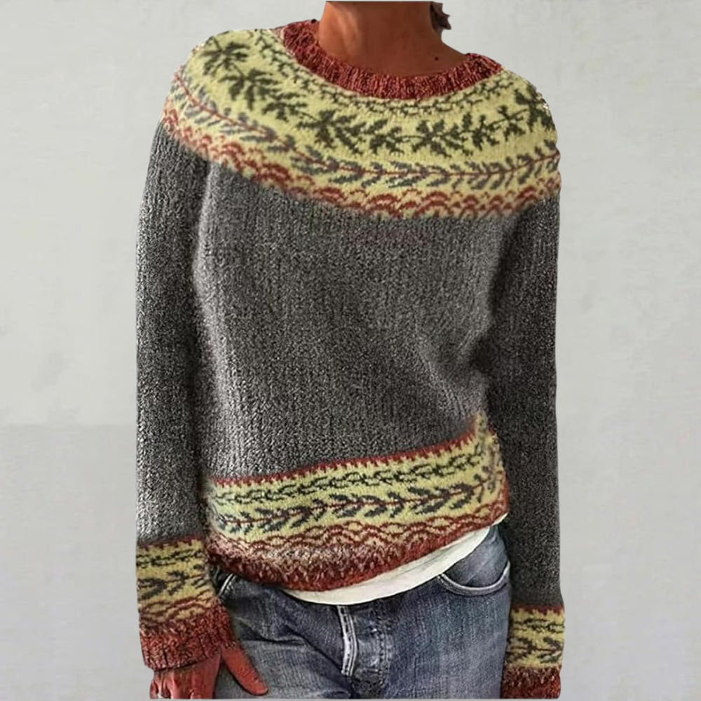 EDITH | Botanical Fair Isle Wool Jumper