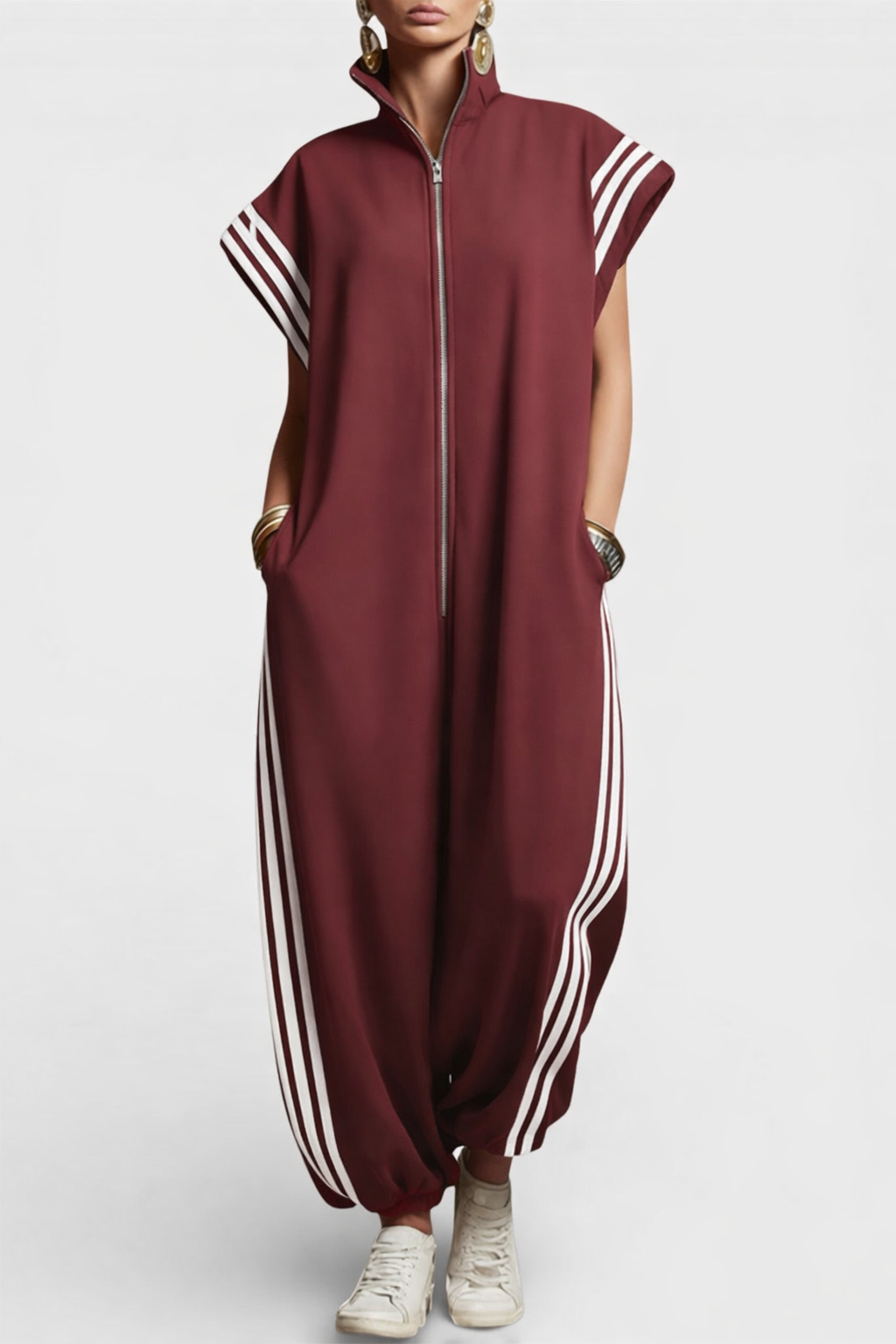 Valentina | Zip Neck Jumpsuit