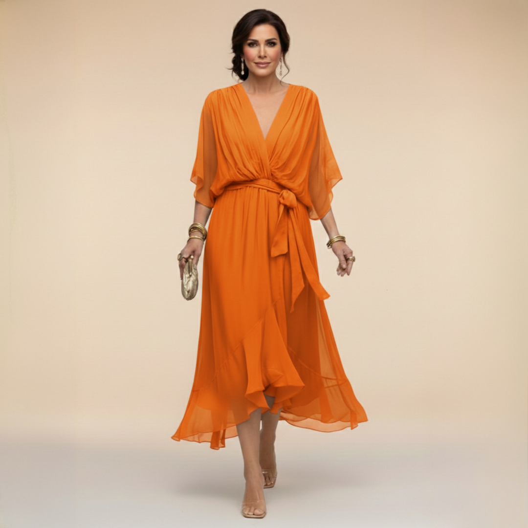 Arabella | Flowing V-Neck Silhouette Dress