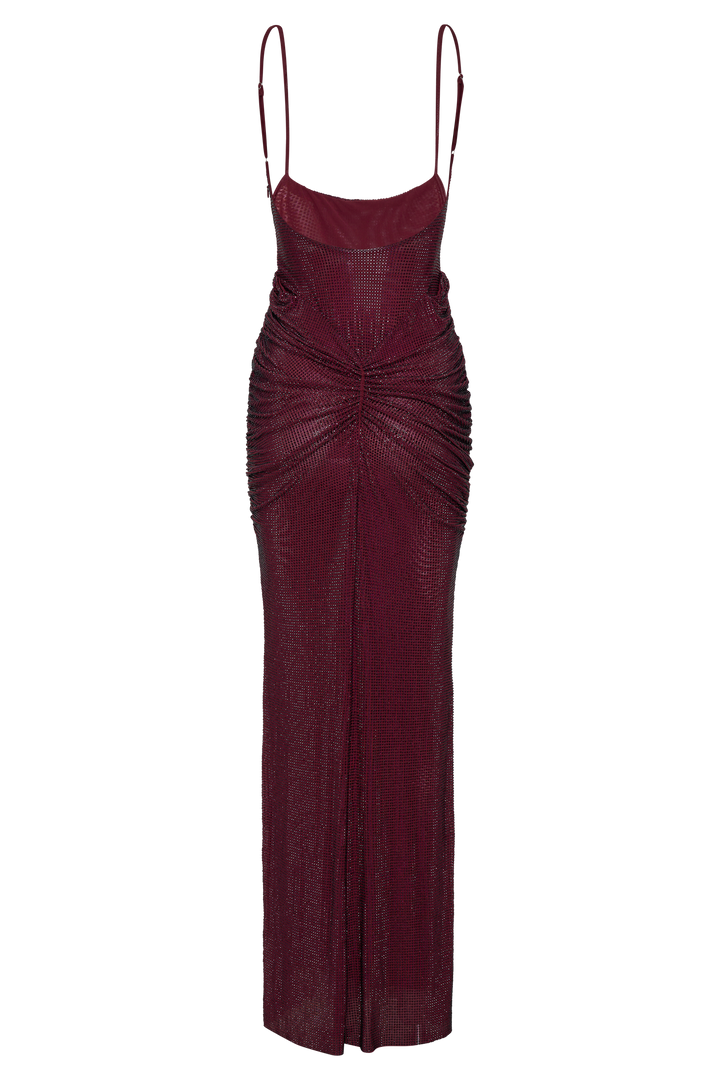 Roisin Satin Diamanté Maxi Dress
