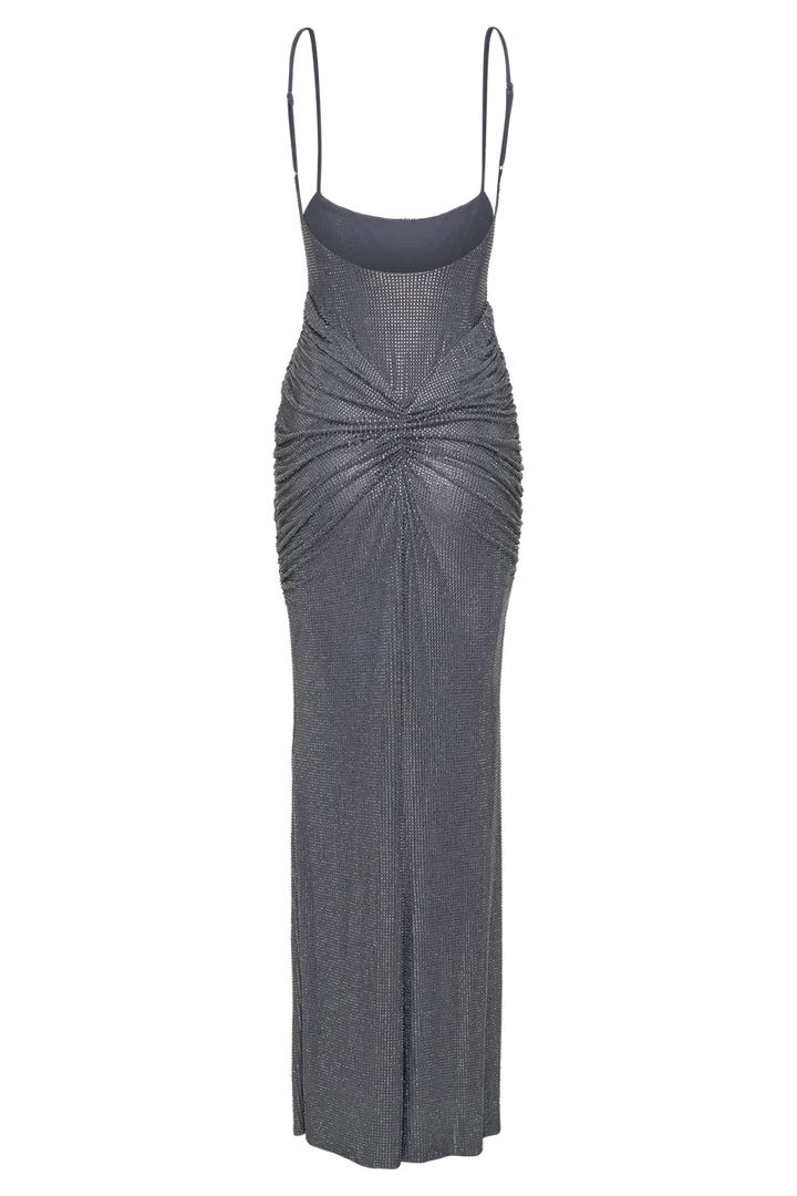 Roisin Satin Diamanté Maxi Dress