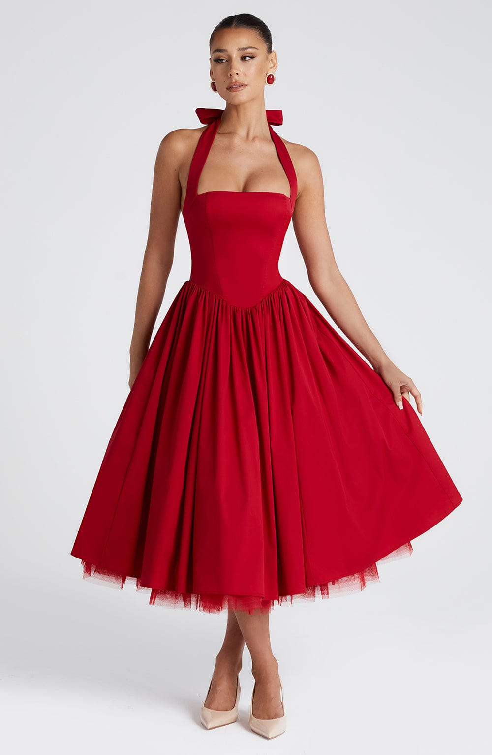 Alba Elegant Midi Dress
