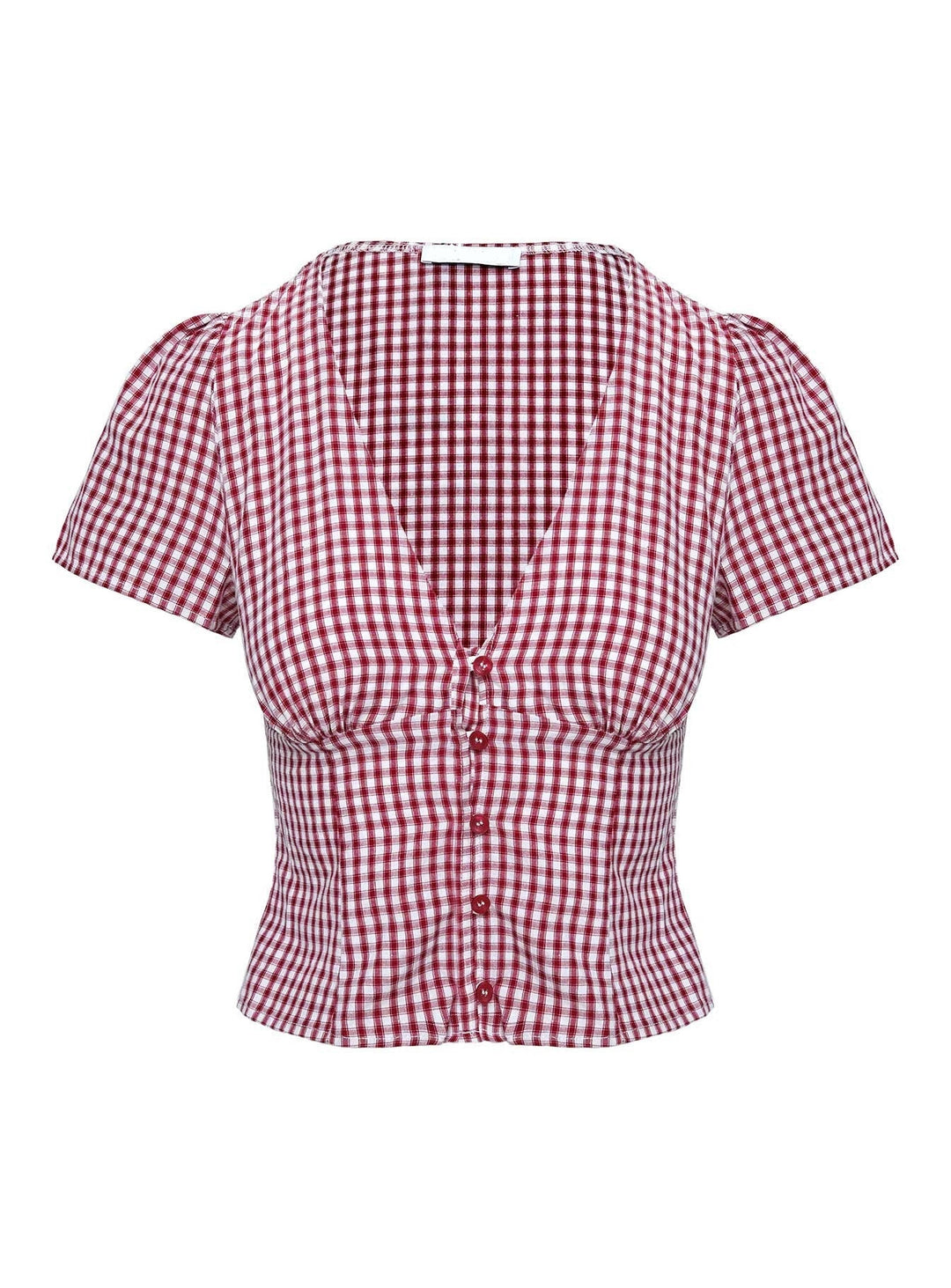 Honey Red Gingham Top
