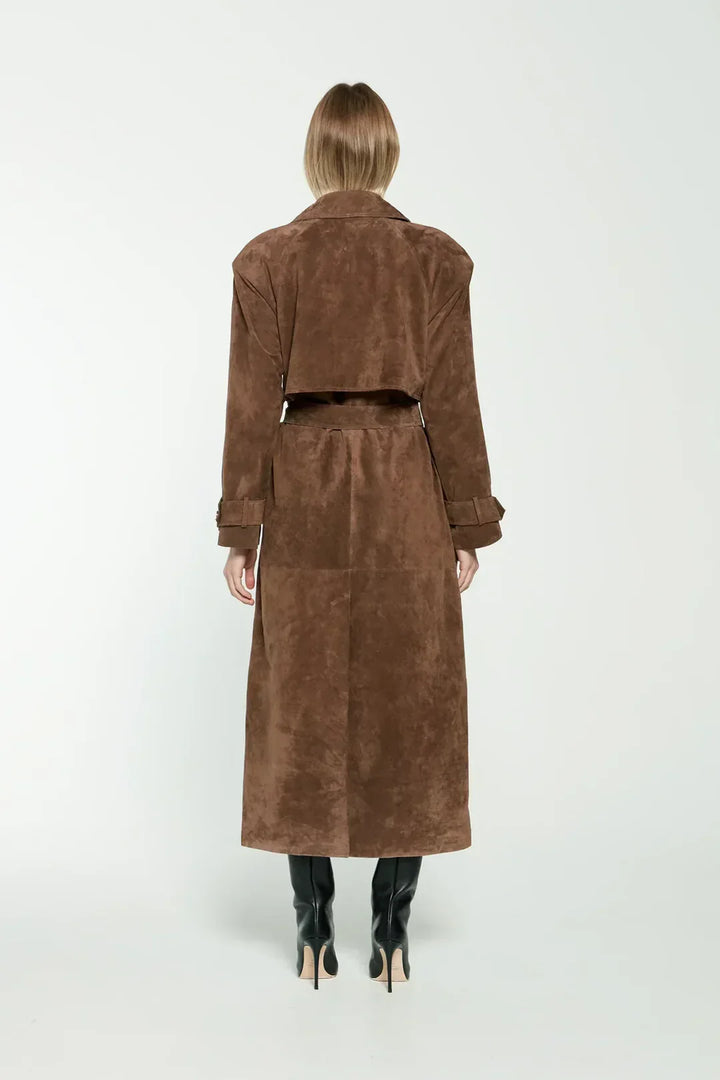 Aurrelia | Suede Trenchcoat