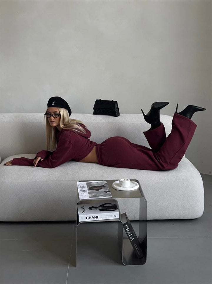 Amelia Cropped Hoodie Set