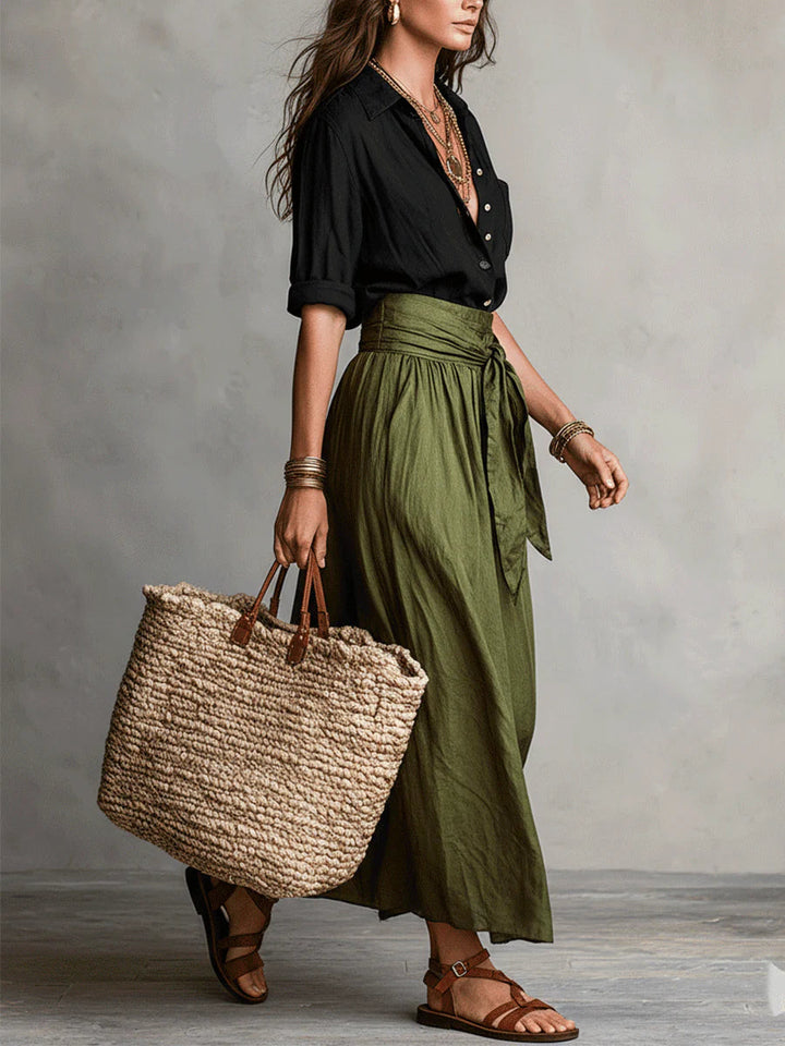 Vera™ | Elegant Blouse & Midi Skirt Set