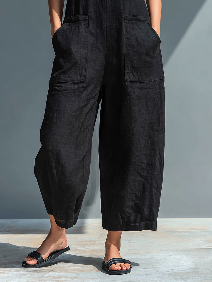 Arabella | Sleeveless Elegant Linen-Blend Jumpsuit