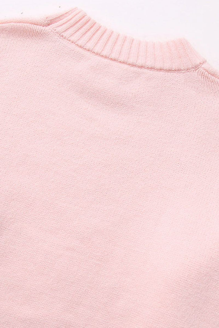 Aurrelia | Pink Casual Loose Sweater