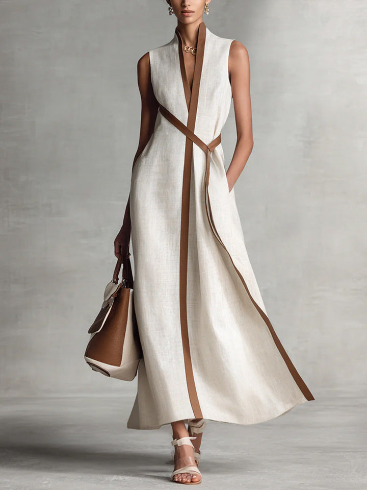 Bella™ | Elegant Linen Blend Maxi Dress