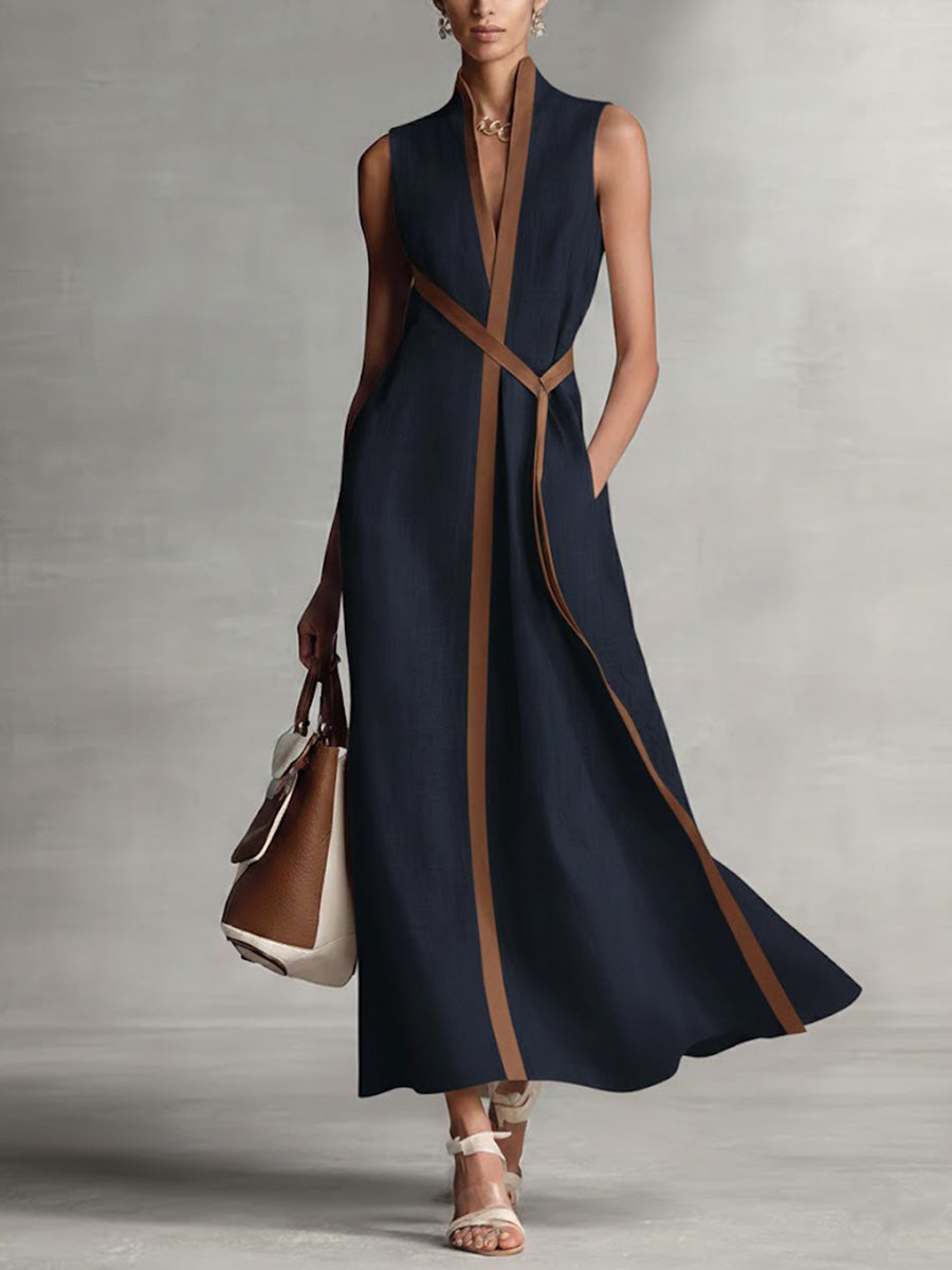Bella™ | Elegant Linen Blend Maxi Dress