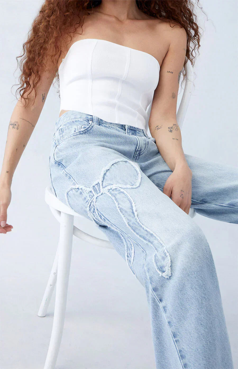 Aurrelia | Bow Baggy Jeans