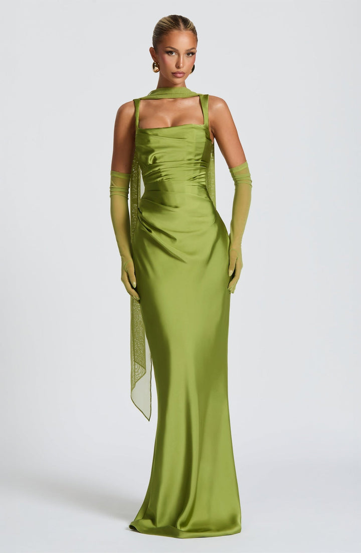 Calanthe Satin Maxi Dress
