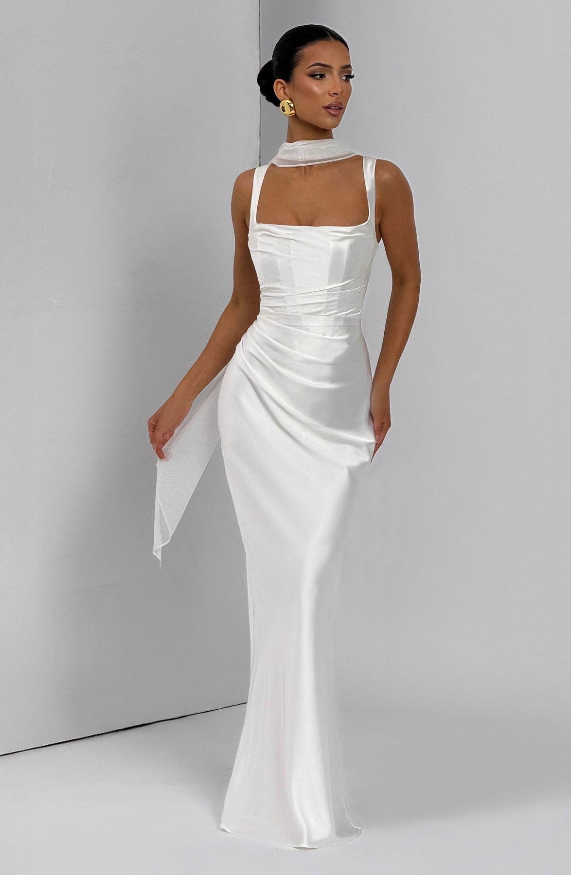 Calanthe Satin Maxi Dress